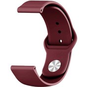 Resim Ekılıf - Huawei Gt2 42mm Uyumlu - Kordon 20mm Silikon Kordon Krd-11 - Mürdüm 