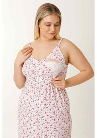 Resim Parlingerie Hamile Lohusa Geceliği İp Askılı Kalpli Beyaz 