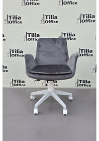 Resim Maki Çalışma Ve Çocuk Koltuğu Beyaz Ayak Koyu Gri 