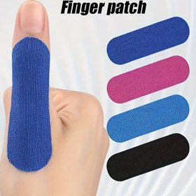 Resim 20'li Paket Elastik Parmak Bantı, Spandex Başparmak Desteği Yama, Anti-Friction Spor Parmak Bandajları için Mouse El, Bowling, Jimnastik - Sadece Elde Yıkama 