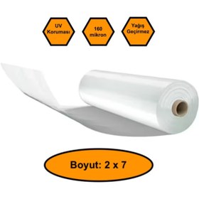 Resim NetBazaars 160 micron NAYLON ÖRTÜ, ŞEFFAF SU GEÇİRMEZ NAYLON, 2X7 metre 