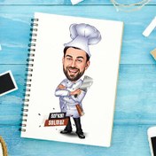 Resim Yemeklerin Ustası Karikatürlü Defter 