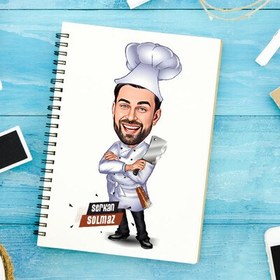 Resim Yemeklerin Ustası Karikatürlü Defter 