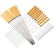 Resim Vkemall Kc2001 Bbq Şiş Seti Bbq Paslanmaz Çelik Şiş Seti Gümüş 