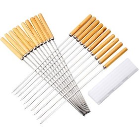 Resim Vkemall Kc2001 Bbq Şiş Seti Bbq Paslanmaz Çelik Şiş Seti Gümüş 