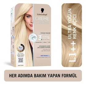 Resim Schwarzkopf Creme Supreme Yoğun Bakım Full Kit L1++ Ultra Yoğun Renk Açıcı 