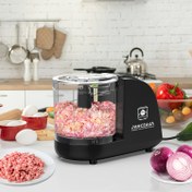Resim PANCERKA 1.5 Kuplu Mikser Öğütücü, Elektrikli Gıda Doğrayıcı, Blender'lar, 200W, 15000RPM, 350ml, PP, Düzensiz Şekil, 220V-240V, Avrupa Standart Fiş, Dicing, Mincing ve Püre için Siyah, Gıda İşlemci ve Mutfak için 