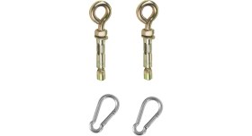 Resim Bundera 2 Adet Çelik Dubel +Karabina Salıncak, Hamak, Boks Torbası, Yoga Asma Aparatı 