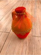 Resim eforganizasyon Dekoratif Kırmızı Tüllü Kına Testisi 