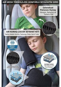 Resim Araba Emniyet Kemeri Yastığı Oto Kemer Küçültme Seti Çocuk Baş Boyun Yastığı Kemer Daraltıcı Air Set 01 