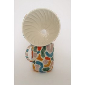 Resim PremiumPort El Yapımı Seramik Filtre Kahve Demleme Seti, V60 Dripper Seti 