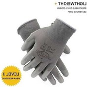 Resim Trendooze Siyah Polyester Pu Iş Güvenliği Eldivenleri - Bahçe Ve Makine İşçisi Eldiveni 