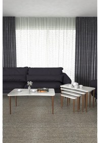 Resim Aleyna 5li Orta Sehpa ve Zigon Sehpa Ahşap Ayaklı Sehpa – Kristal 