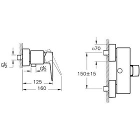 Resim Artema Root Square A4276126 Duş Bataryası Bakır 