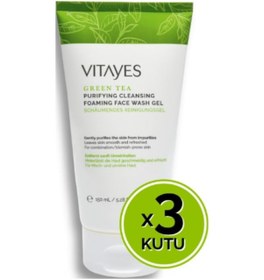 Resim Vitayes Yeşil Çay Özlü Yüz Yıkama Jeli 3 x 150 ML 