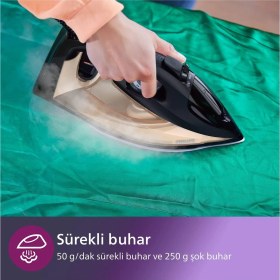 Resim Allians Yüksek Güçlü Buharlı Ütü, Sürekli ve Şok Buhar Fonksiyonlarıyla Mükemmel Sonuç 