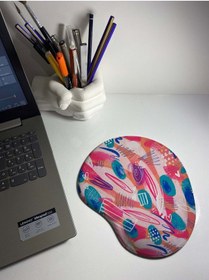 Resim Suluboya Temalı Bilek Destekli Mouse Pad Mousepad 