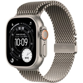 Resim Apple Watch Ultra 3 GPS + Cellular 49mm Natürel Titanyum Kasa Natürel Titanyum Milano Loop M MEWY4TU/A 