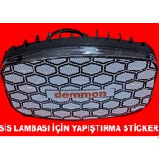 Resim pozantiaksesuardunyasi TIR VE KAMYON KROM BORU DEMMON SİS LAMBALARI İÇİN ÜRETİLEN DELİKLİ FOLYO YAPIŞTIRMA STİCKER 