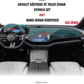 Resim UniqAnatolia Mercedes E220 2024 Hayalet Gösterge ve Yolcu Ekran Uyumlu Mat Ekran Koruyucu 