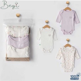 Resim Begi 3 Lü Naturel Bebek Badi Lila 