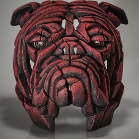 Resim Abstract Bulldog Sculpture, Geometric Bulldog Head Statue, Bulldog Head Sculpture, Polyester Bulldog Wall or Shelf Sculpture, Bulldog Decor - Object-9 