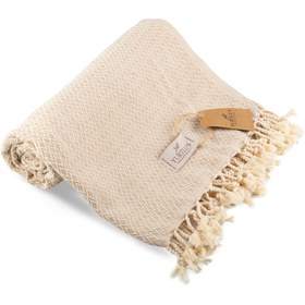 Resim YURTLU'S Elegance Series Absorbent 38"x72" Turkish Towel Highly Pre-Washed - Beige 