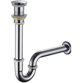 Resim Fause Pop-up Basmalı Paslanmaz Çelik Metal Lavabo Sifonu Ksf101 Krom 