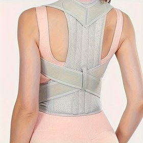 Resim Yetişkin Ayarlanabilir Sırt Desteği Kemer - Nefes Alabilen File, Duruş Düzeltme ve Rahatlatma için Kaymaz Askı, Fitness ve Duruş Düzeltme için İdeal, Duruş Düzeltme Kemer|Ayarlanabilir Uyum Kemer|Kumaş Kemer 