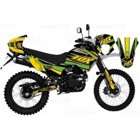 Resim Mondial X-Treme Max 150 Fox Design Sticker Set Sarı-Yeşil 