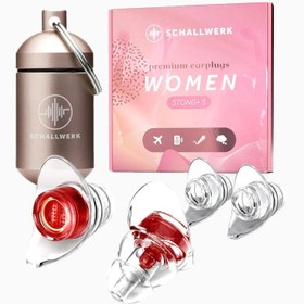 Resim Women+ Gürültü Önleyici Kadın Kulak Tıkacı - Kırmızı-Bej 