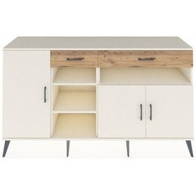 Resim Kronos Konsol 5 Raflı 2 Çekmeceli 3 Kapaklı 176x59x99 Aytaşı-ayta Aytaşı-aytaşı/çam 