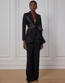 Resim Alma Bodycon İçi Fiyonklu Blazer - S 