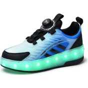 Resim Snapbuy Nefes Alabilen Yürüyüş Ayakkabısı Yeni Çocuk Paten Spor Patenleri Flaş Açık Yeşil 