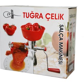 Resim Kırmızı Ev Tipi Alüminyum Gövdeli Salça Makinesi, Pratik Kullanım Sağlar 