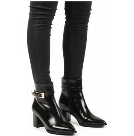 Resim Siyah Dar Kalıp İçi Polarlı Sivri Burun Topuklu Kadın Bot 262327 Z Siyah 