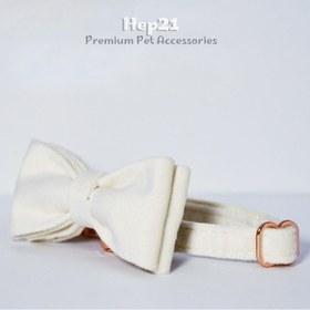 Resim Cat Collar Velvet Cat Collar with Bell 755153 - Beige COLLAR / L 