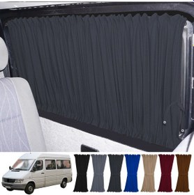 Resim Pandami Mercedes Sprinter W902 Orta Şase 1997-2004 Uyumlu Füme Raylı Oto Perde Takımı 