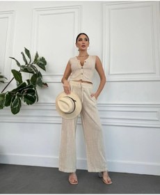 Resim MODA Kadın Keten Pantolon 
