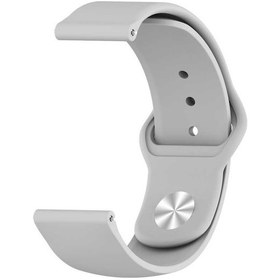 Resim Ekılıf - Huawei Gt2 46mm Uyumlu - Kordon 22mm Silikon Kordon Krd-11 - Gri 