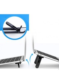 Resim Laptop Standı 2 Kademeli Yükseltme Ayarlı Katlanabilir Ve Yapışkanlı Siyah 