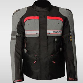 Resim Prosev Long At2202 4 Mevsim Kırmızı Motorcu Montu 
