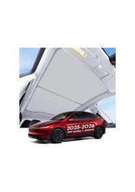 Resim Xuweiwei Tesla Model Y 2025 İçin Lüks Sessiz Güneşlik Yüksek Hız Rüzgar Geçirmez Sabit Kurulum 