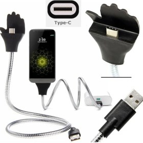 Resim CoverZone Type-C Flexible Standlı Şarj ve Data Kablosu 