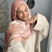 Resim 1 adet 180x80cm Uzun Dikdörtgen Çiçek Desenli Müslüman Kadınlar İçin Başörtüsü Şal - Yumuşak Pastel Pembe & Bej Gündelik Giyim için Geleneksel Etnik Eşarp, Çok Yönlü Moda Aksesuarı, Hijab Eşarpları, Alçakgönüllü Kıyafetler, Zarif Perde Tasarım, Kaliteli Tekstil, İnce Dokuma 