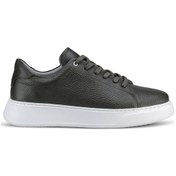Resim Hatemoğlu Erkek Haki Deri Esnek Taban Bağcıklı Casual Ayakkabı Sneaker Haki 