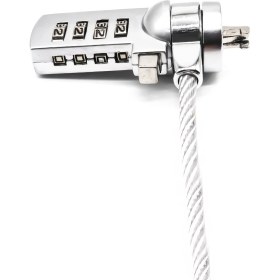 Resim Weather Forecast Silver 18 mm 4 Hane Şifreli Laptop Dizüstü Bilgisayar Kilidi Kablo Kilit CIN541 
