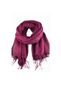 Resim Zero Land Depomıx Örgülü İplik Kışlık Şal - Vişne Çürüğü 