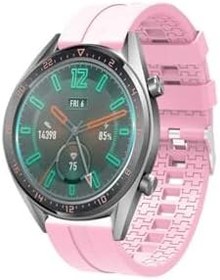 Resim PSR aksesuar Pembe KRD-23 Zore Kordon-Pembe Huawei GT2 46mm ile uyumlu 