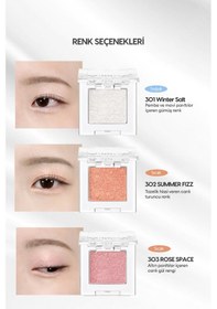 Resim Kalıcı, Topaklanma Yapmayan, Simli Tekli Far Mıssha Modern Shadow Glitter 308 Twinverse 